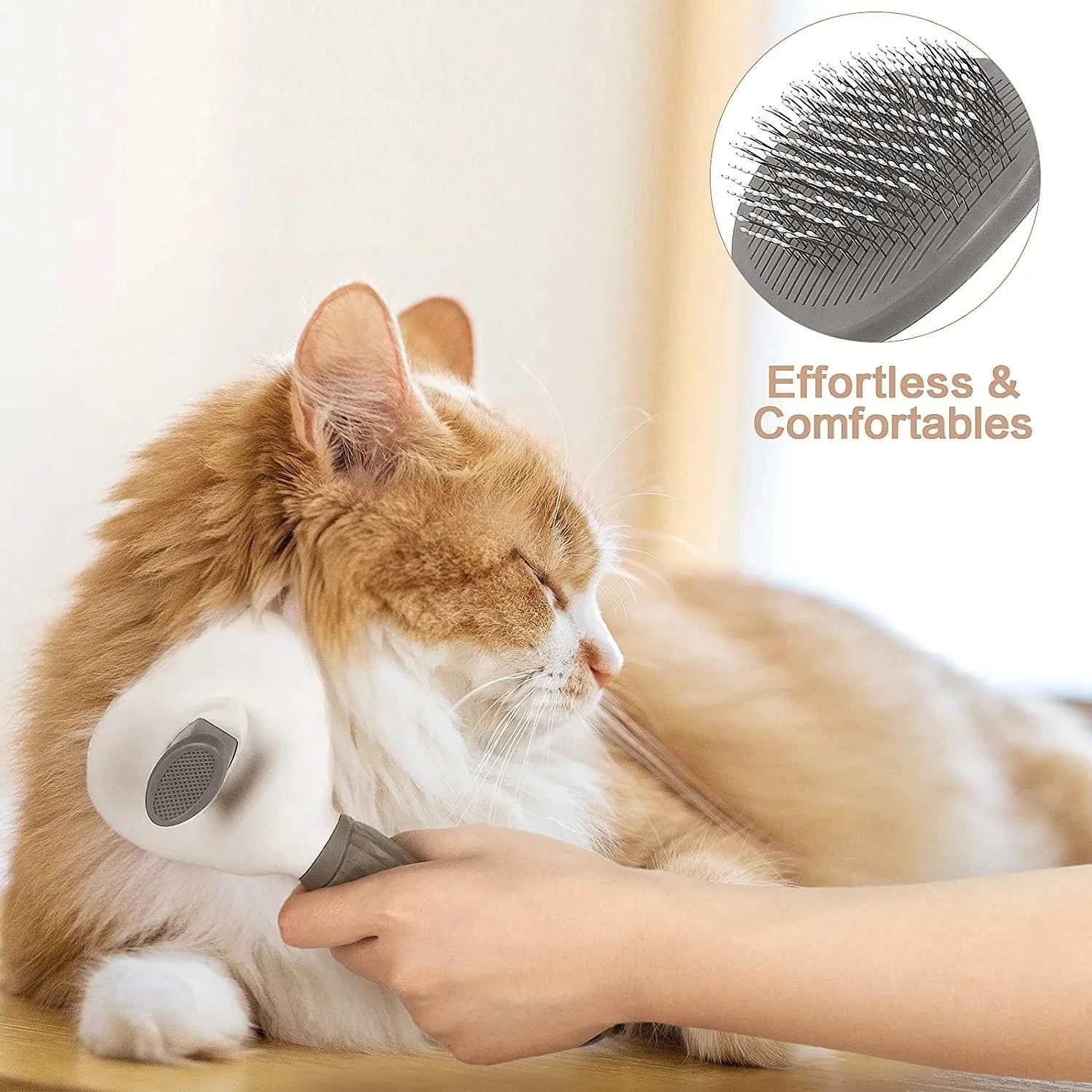 Self Cleaning Pet Hair Remover Brush For Dogs and Cats